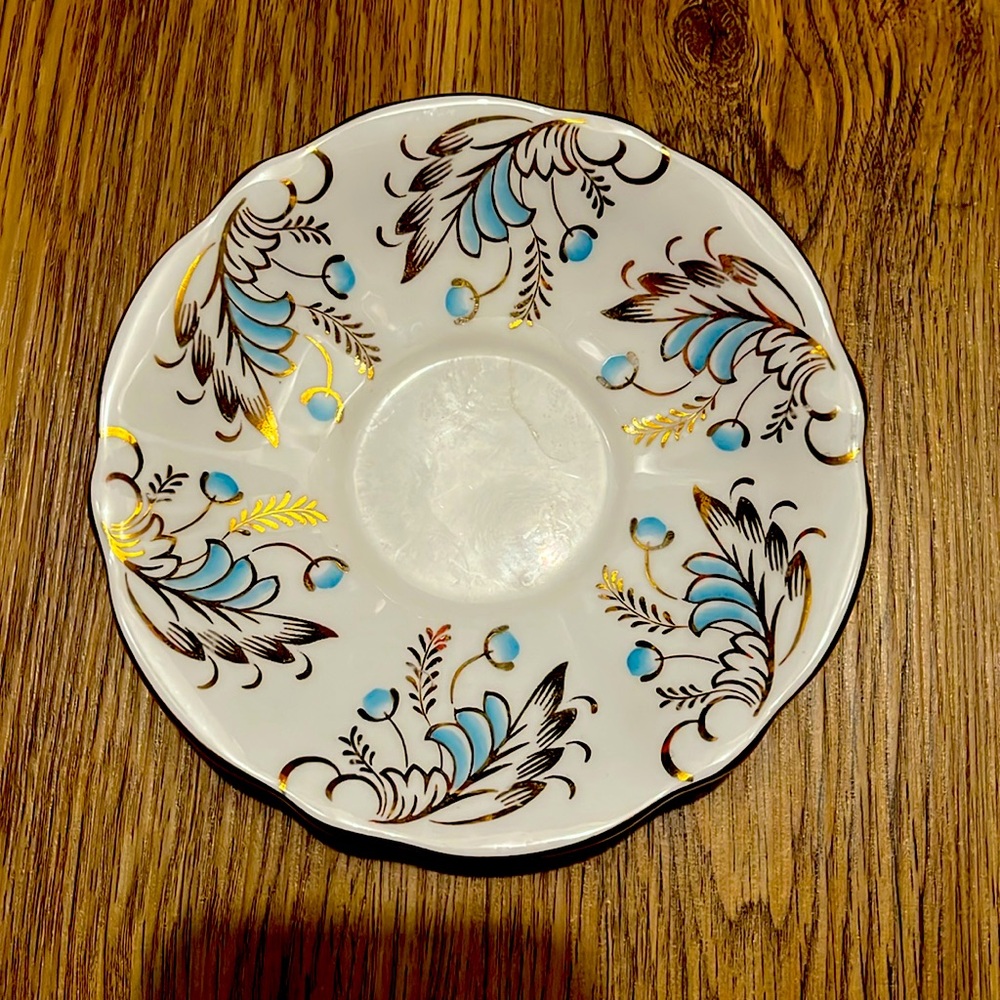 Queen Anne Gilded Tea Saucer